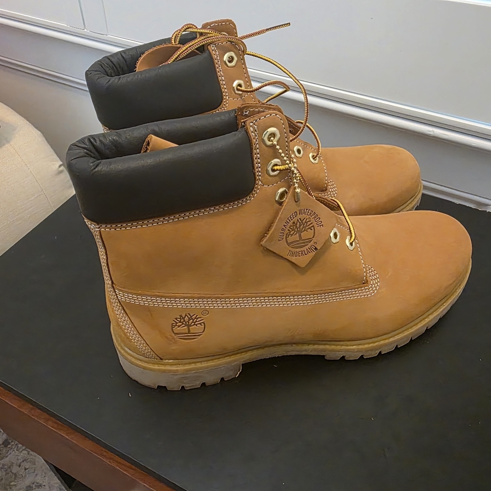 Men's Wheat Timberland Premium 6" Boots - Picture 11 of 15